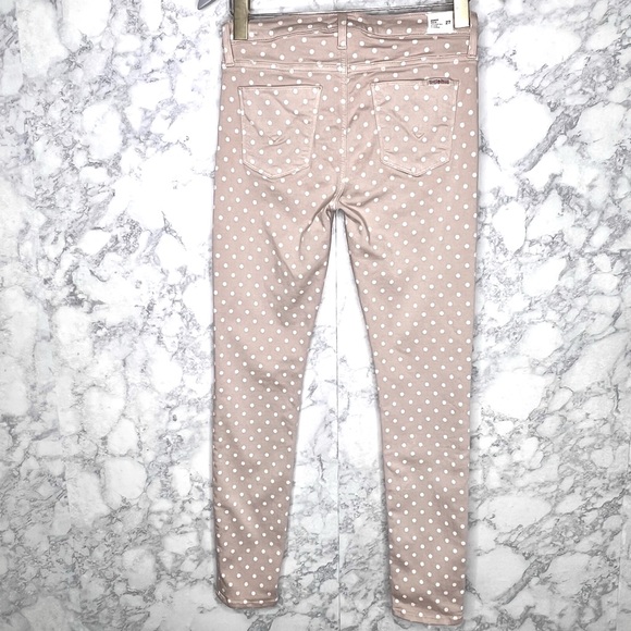 ⭐️ Hudson Polka Dot Nico Skinny Jeans Women’s 27 Taupe White USA Made - Picture 3 of 12